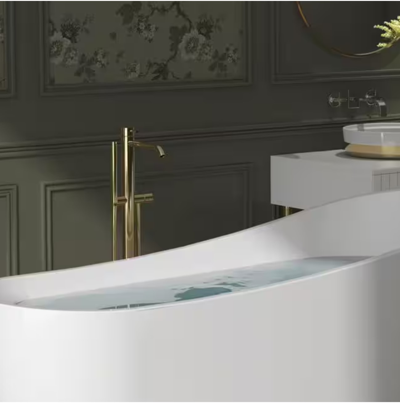 59 in. Acrylic Oval Slipper Flatbottom Freestanding Bathtub in Glossy White